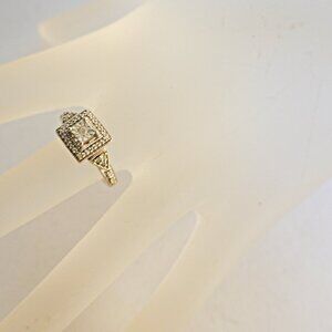 Vintage Sterling silver 925 genuine diamonds band ring